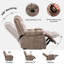 Fauteuils inclinables simples pour salon, canapés inclinables manuels en tissu respirant-483822818