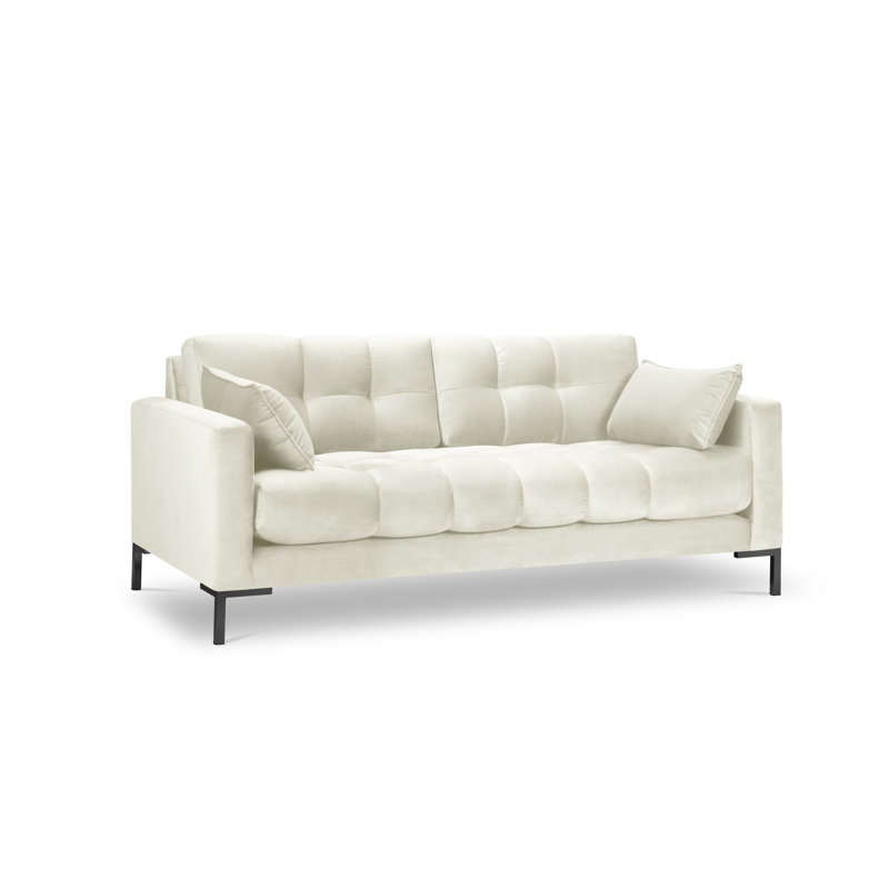 Adoraim 3 Seater Sofa, Light Beige, Black