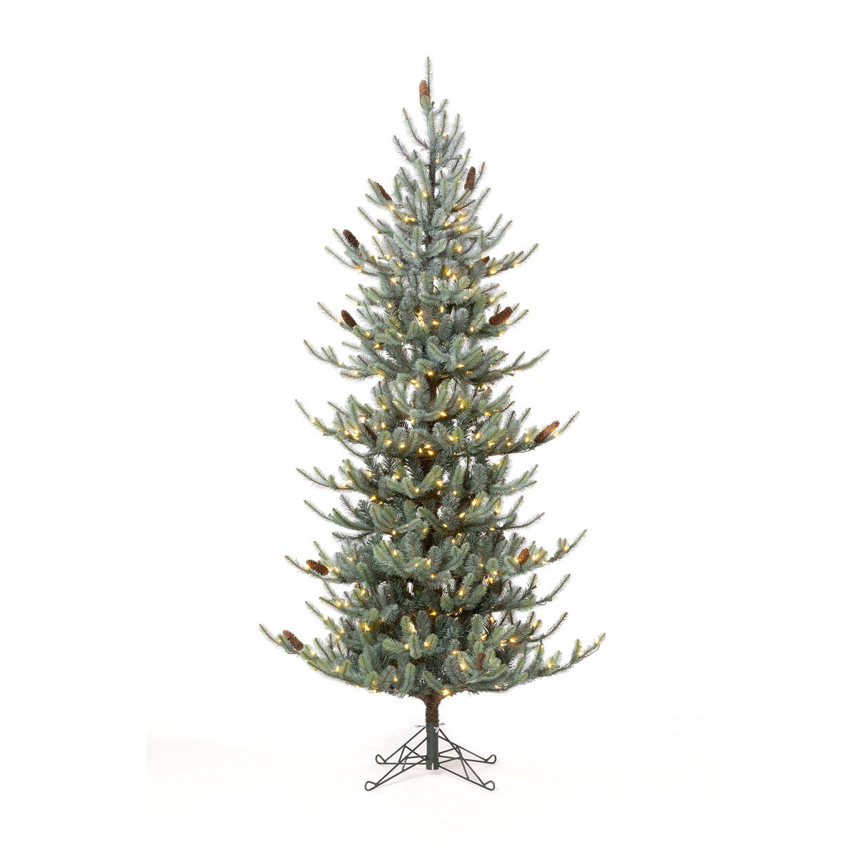 Pre-Lit Blue Spruce Fir Christmas Tree, 7.5' H