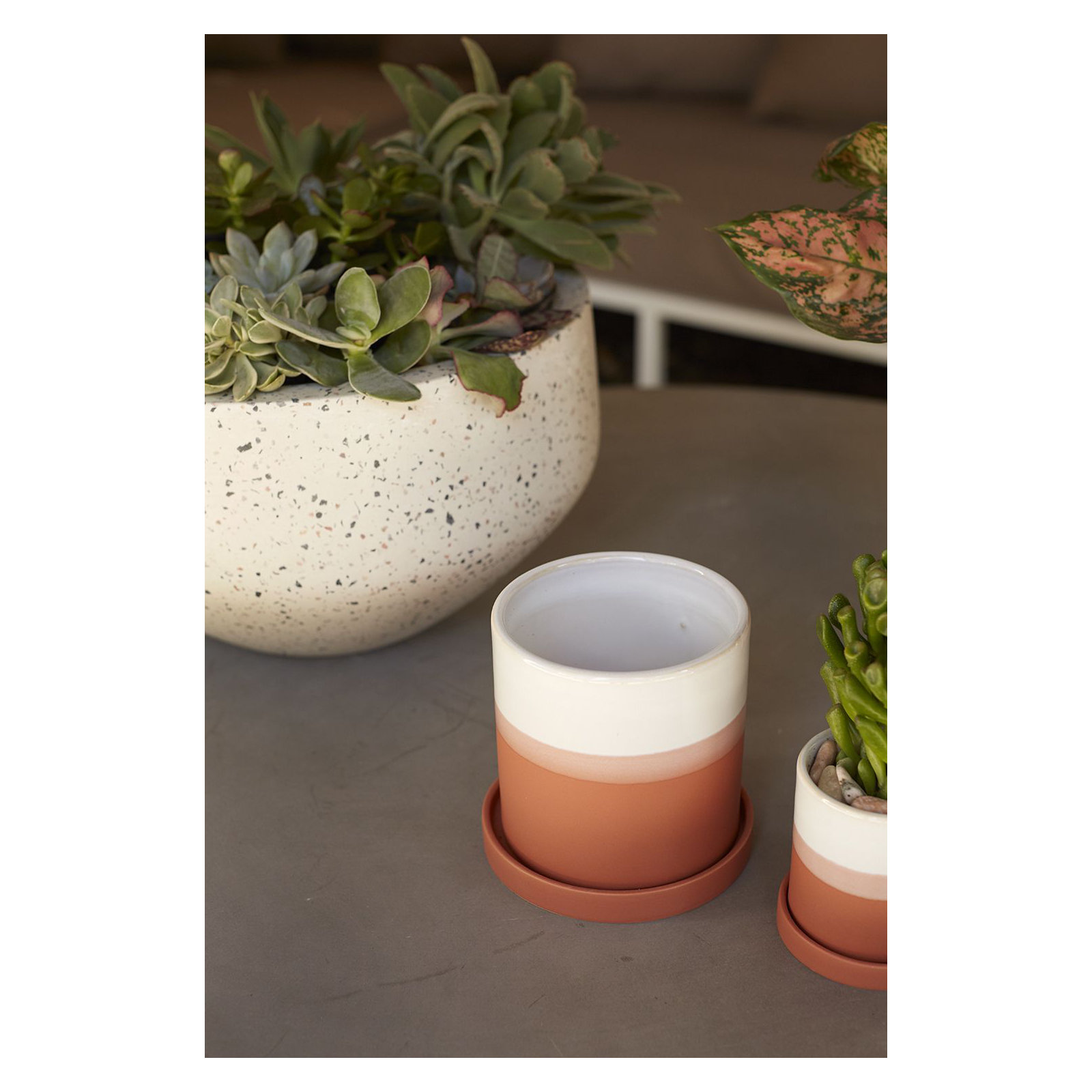 Edson Handmade Ceramic Pot Planter, 4,25" H x 4.5" W x 4.5" D
