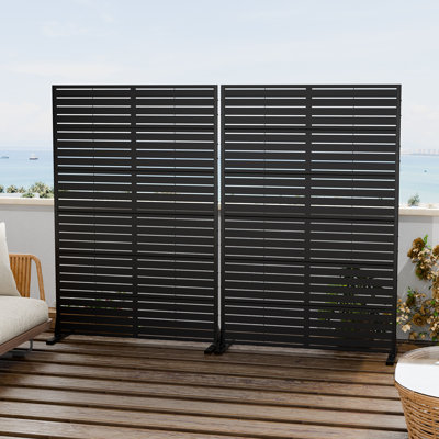 Panneau de clôture de jardin autoportant en métal H 6 pi x l 4 pi