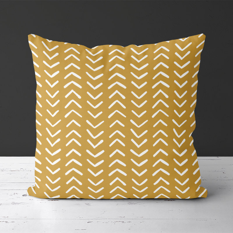 Housse et insert de coussin carré Celestia, Jaune