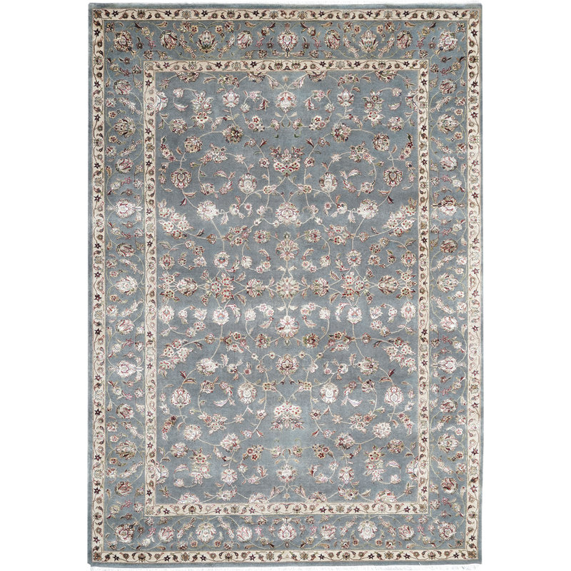 Hand-Knotted High-Quality Gray Area Rug