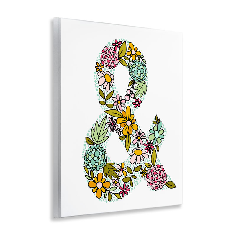 Hydrangea Florals Ampersand, plaque murale, design par Mandy Ford Art + Illustration
