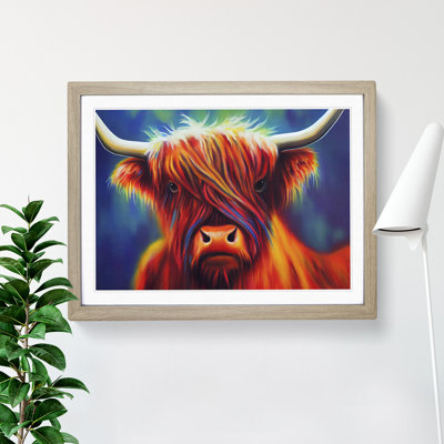 Colourful Highland Cow Vol.2 - Framed Print