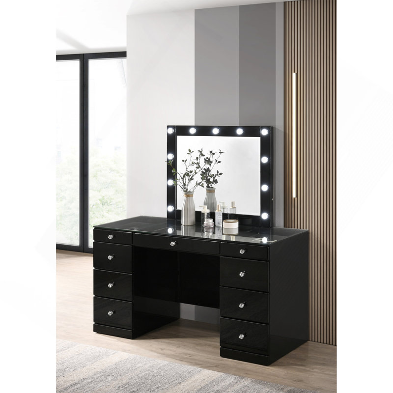 Ensemble de meuble-lavabo 3 pièces 3 pièces, Noir