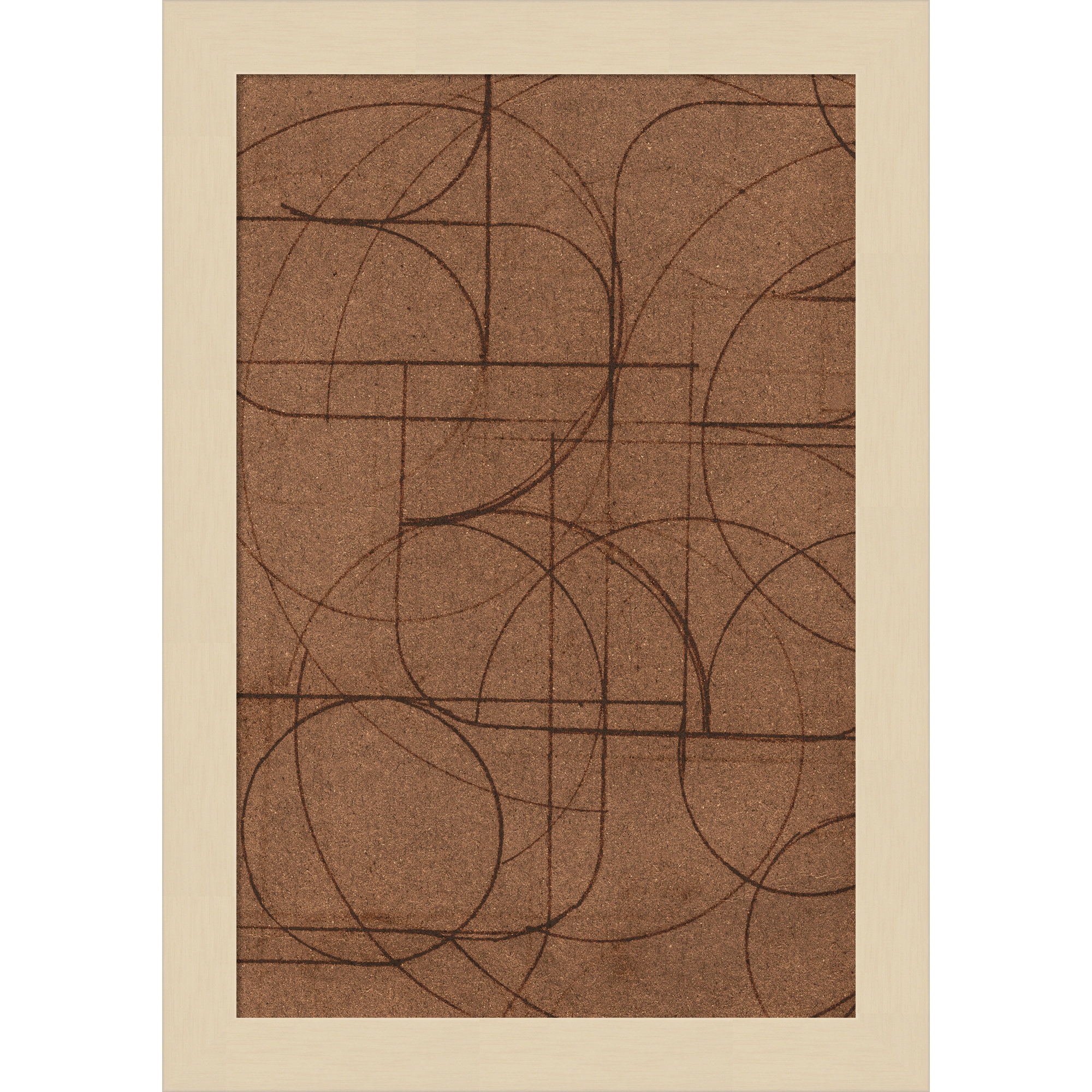 Curved 1 by Dan Hobday Wood Framed Wall Art Print, Brown Framed Print without Mat, 13" H x 9" W