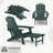 Celese HDPE Folding and Adjustable Adirondack Chair with Ottoman (Set of 2)-661564783