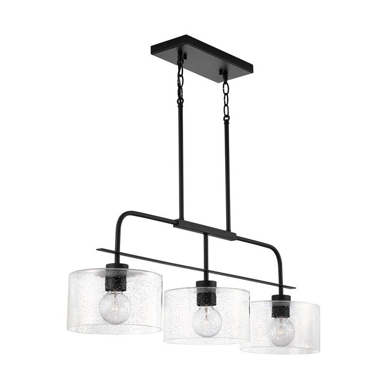 Independent 3 - Light Kitchen Island Pendant, Matte Black