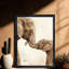 Art encadré noir «A Mother's Love: Mother and Baby Elephant Wall Art Realism», impressions encadrées-1043578802