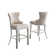 Karahalios Upholstered Stools with Button Tufting and Nailhead Trim 