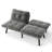 Grey Folding Bed With Adjustable , Ergonomic Design, And Velvet Upholstery, Twin Size For Small Spaces Convertible Living Areas-1443474324