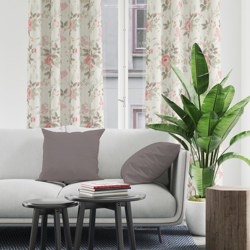 Semi Sheer Curtain Pair, 20" W x 52" L