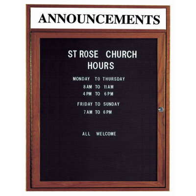 AARCO No Felt Wood Letter Board