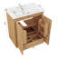 Ensemble de meuble-lavabo de 30 pouces avec lavabo intégré, armoire de salle de bain multifonctionnelle avec portes et un tiroir
