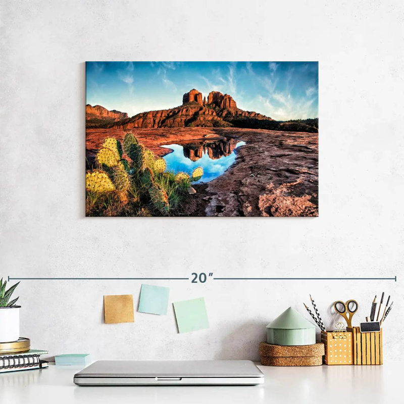 Cathédrale d'Alvord, rocher et réflexion Sedona AZ II, H 8 po x l 12 po