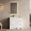 Title 36" Freestanding Bathroom Vanity With Resin Sink, 1 Cabinet, Soft Closing Mechanism, Glossy White Appearance, Plywood Build, Modern Style Vanity, Adjustable Storage, Silent Doors, Water- Design