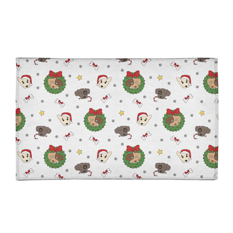 Tapis vert/rouge/gris zone fait main, Rectangle 2 pi x 3 pi