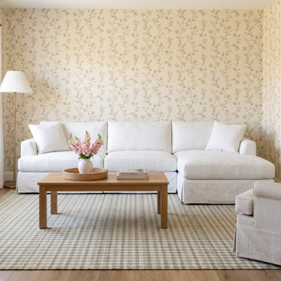 Lucia Linen Sofa and Chaise