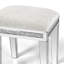 Mikayil Glass Mirrored Accent Stool Diamonds Vanity Stool-909126036