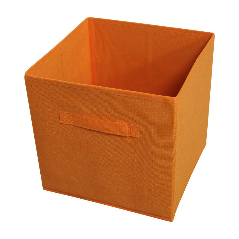 Panier de rangement pliable en tissu, Orange