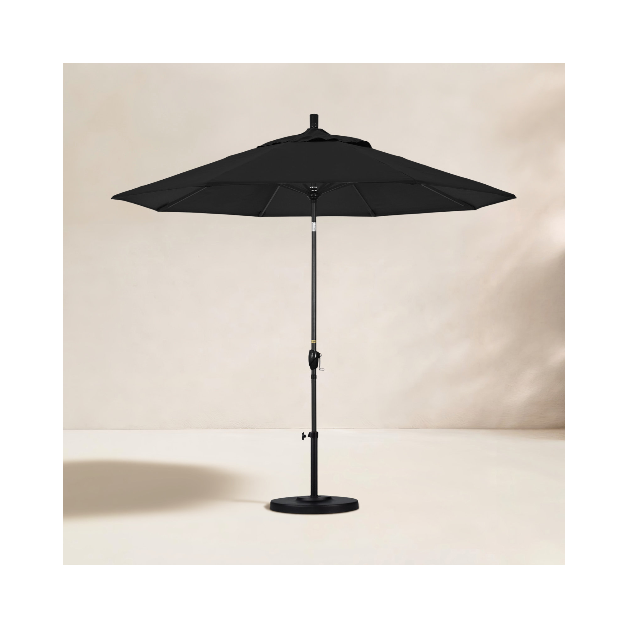 Iuka 108'' Outdoor Umbrella, Canvas Black Sunbrella® Canvas