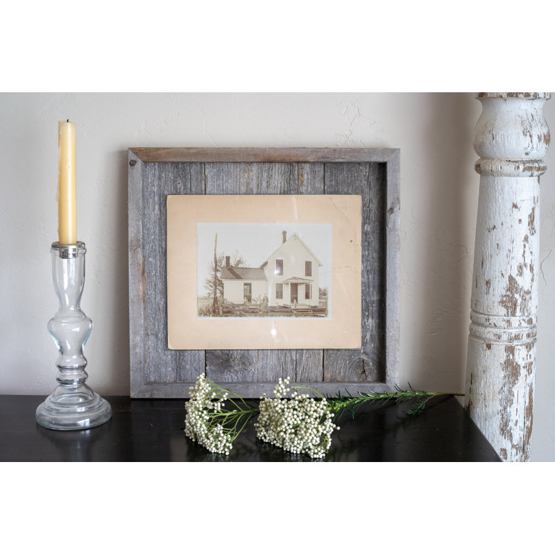 5X7 Natural Weathered Grey Picture Frame With Plexiglass Holder