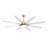 66 Inch Low Profile ABS Ceiling Fan With Dimmable Lights And Smart Remote Control 6 Speed Reversible Noiseless DC Motor For Indoor