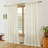 Semi Sheer Rod Pocket Curtain Panel with Tassel Fringe – Faux Linen Textured, Light Filtering, 1 Panel-509945922-509945925