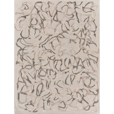 Goudy Hand Woven Wool Abstract Area Rug