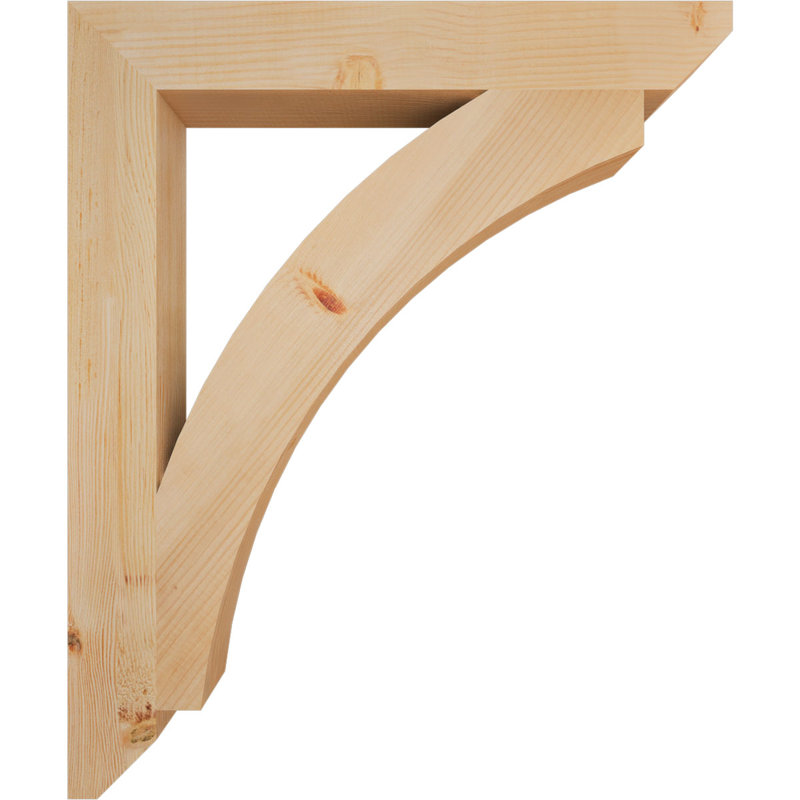 Wood Bracket/Corbel, Douglas Fir, 36"H x 3.5"W x 30"D