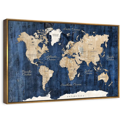 Carte du monde en bois texturé