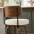 26" Swivel Upholstered Counter Stool with Walnut-Finish Bentwood Frame-114223069-114223064