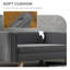 Elevated Dog Sofa Bed with Cushion for Medium and Small Dogs Grey