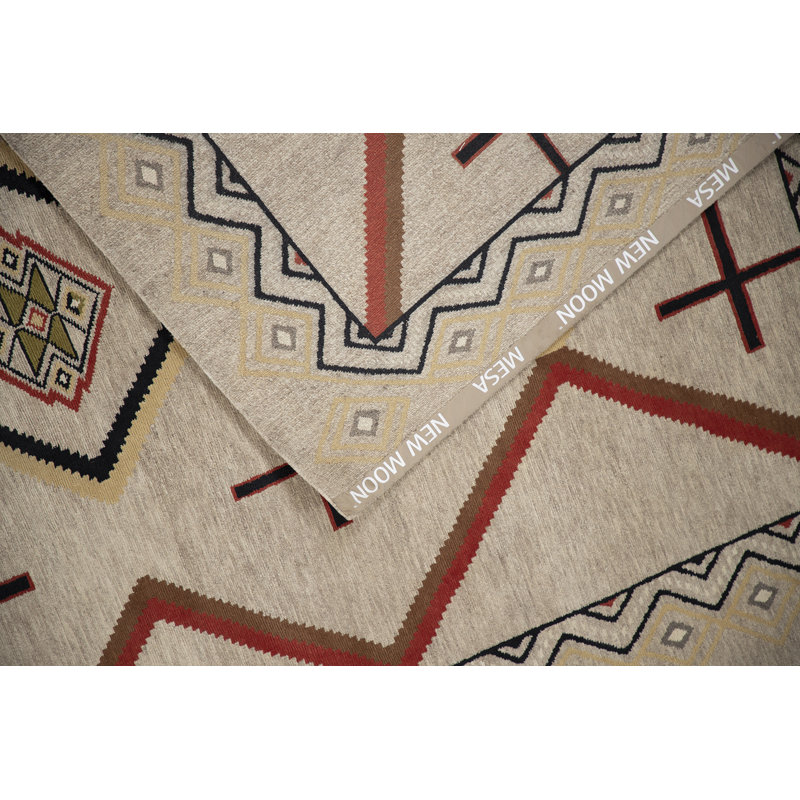 Mesa Hand Knotted Wool Geometric Shapes Area Rug, Rectangle 4' x 6'
