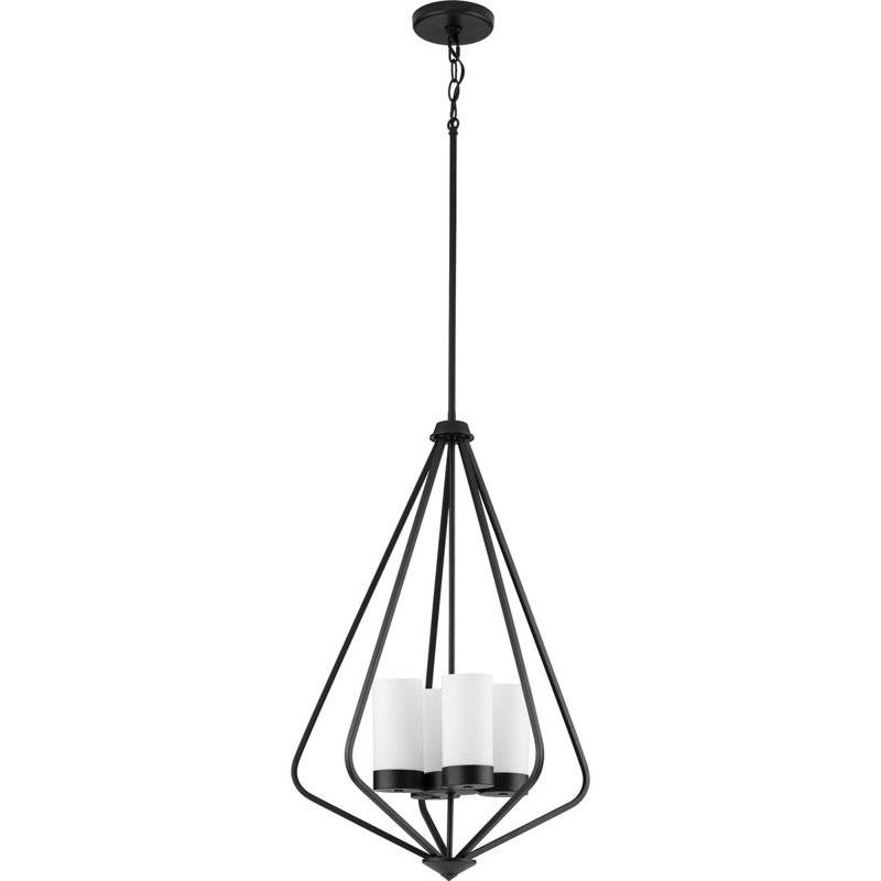 4 - Light Unique/Statement Pendant, Matte Black