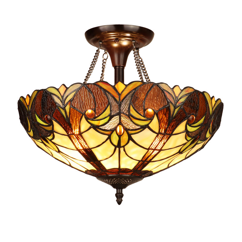 Yurig Glass Semi Flush Mount
