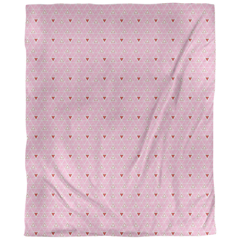 Fabric, White/Pink, 54" L x 36" W, Paloma Natural Linen