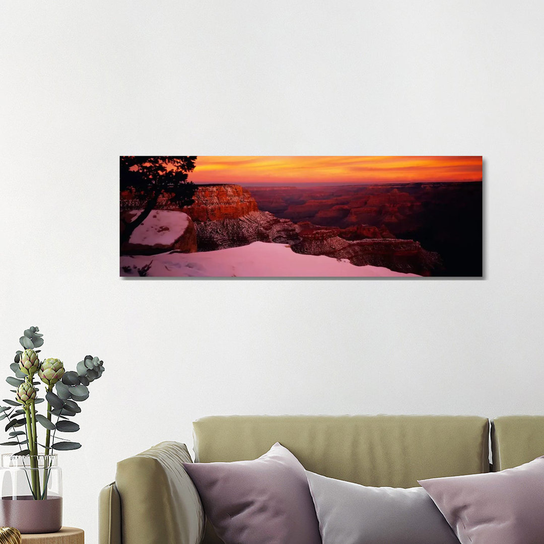 Rock Formations On A Landscape, Grand Canyon National Park, Arizona, USA by Panoramic Images - Wrapped Canvas Panoramic Print