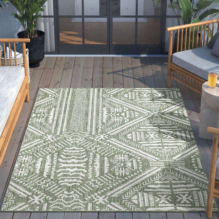 Well Woven Medusa Khalo Geometric Flat-Weave Indoor/Outdoor Area Rug