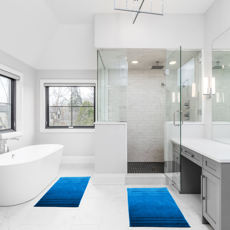 Hardcastle Cotton Bath Mat, Royal Blue