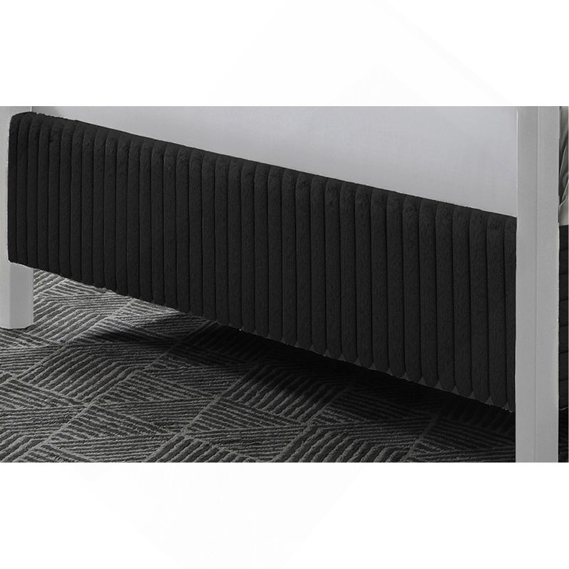 Mobilier de chambre à coucher 1pc, Noir, Grand lit