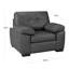 Chaise en tissu Baynes, chocolat-122099457