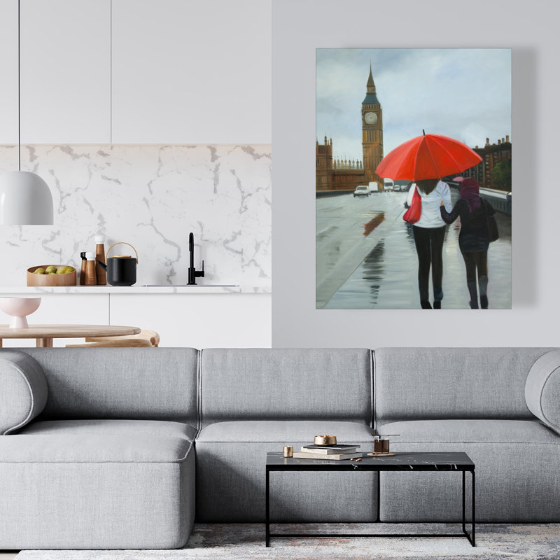 British Under Umbrella - Big Ben Canvas for Home Decor
