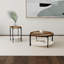 Table de bout ronde noire et naturelle Cowper (table incluse seulement)
