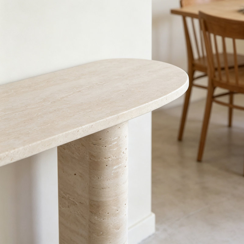 Console moderne de conception irrégulière, 33.46" H x 55.12" W x 15.75" D