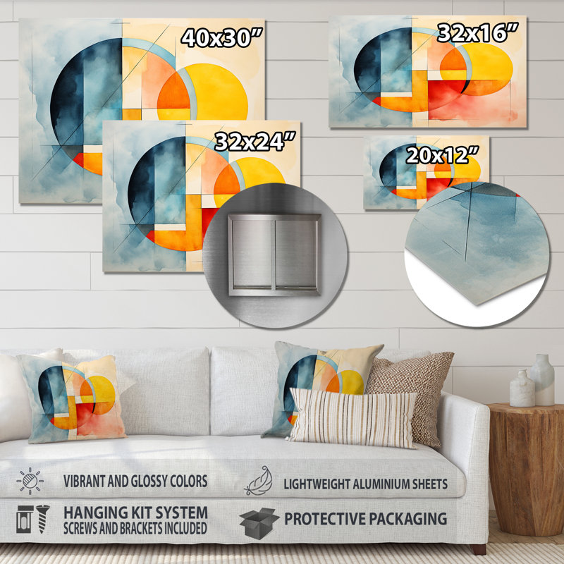 Cubes de couleurs douces - Art mural en métal géométrique MT137607, H 30 po x l 40 po x P 1,5 po