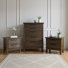 Ensemble de chambre à coucher en bois avec commode et 2 pièces Cagney