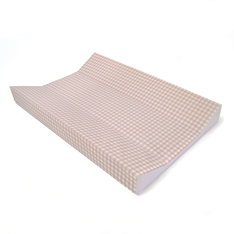 Gingham Anti-Roll Wedge Baby Changing Mat