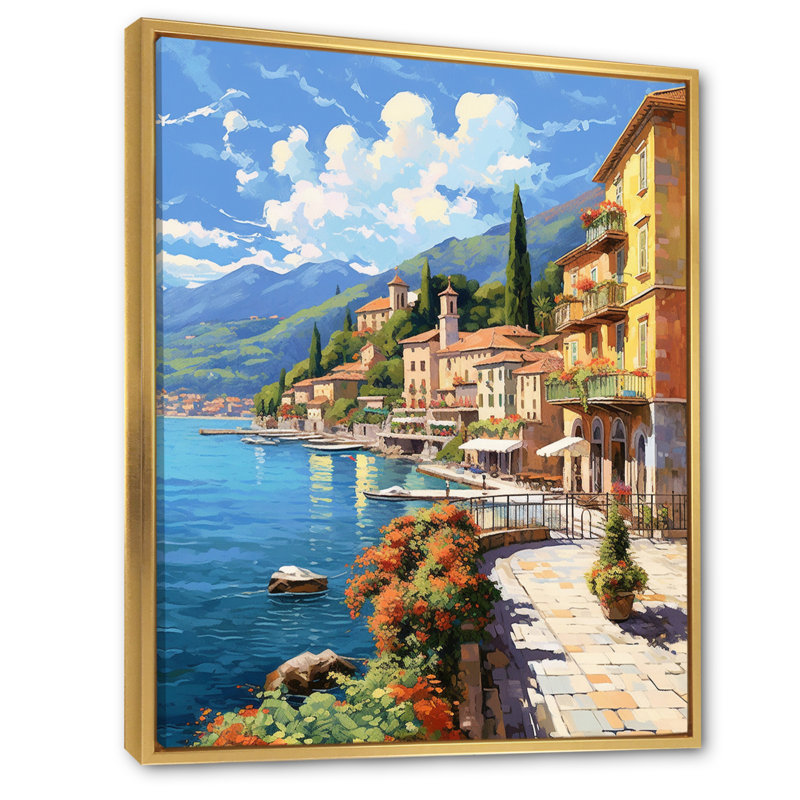 La Dolce Italian Beachside II - Italie, reproduction sur toile encadrée, H 20 po x l 12 po, Reproduction avec cadre flottant